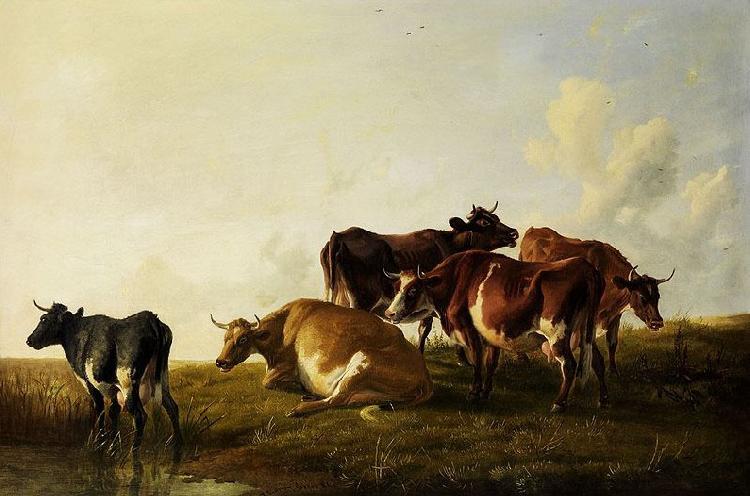 Thomas sidney cooper,R.A. Cattle in the pasture.